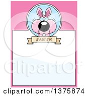 Poster, Art Print Of Pink Easter Bunny Page Border