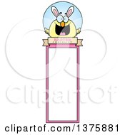 Poster, Art Print Of Happy Easter Chick With Bunny Ears Bookmark