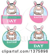 Poster, Art Print Of Badges Of A White Easter Bunny Man In A Costume