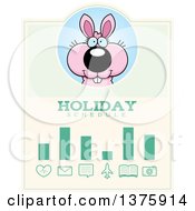 Clipart Of A Pink Easter Bunny Schedule Design Royalty Free Vector Illustration