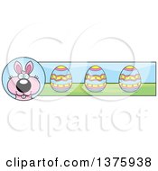 Poster, Art Print Of Pink Easter Bunny Banner