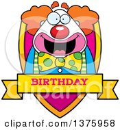 Poster, Art Print Of Happy Pudgy Birthday Party Clown Shield