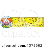 Poster, Art Print Of Happy Pudgy Birthday Party Clown Banner