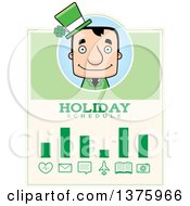 Clipart Of A Block Headed White Irish St Patricks Day Man Schedule Design Royalty Free Vector Illustration