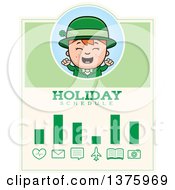 Poster, Art Print Of Red Haired Irish St Patricks Day Boy Schedule Design