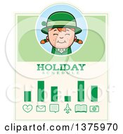 Clipart Of A Red Haired Irish St Patricks Day Girl Schedule Design Royalty Free Vector Illustration