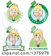 Poster, Art Print Of Badges Of A Skinny Blond White Male Irish St Patricks Day Leprechaun