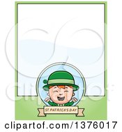 Clipart Of A Red Haired Irish St Patricks Day Boy Page Border Royalty Free Vector Illustration