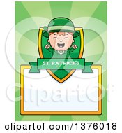 Clipart Of A Red Haired Irish St Patricks Day Boy Page Border Royalty Free Vector Illustration