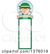 Clipart Of A Red Haired Irish St Patricks Day Girl Bookmark Royalty Free Vector Illustration