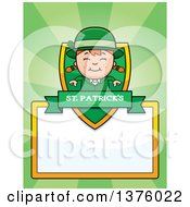 Clipart Of A Red Haired Irish St Patricks Day Girl Page Border Royalty Free Vector Illustration