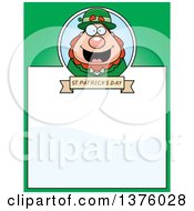 Clipart Of A Happy St Patricks Day Leprechaun Page Border Royalty Free Vector Illustration by Cory Thoman