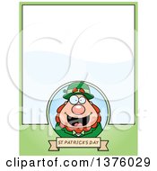 Clipart Of A Happy St Patricks Day Leprechaun Page Border Royalty Free Vector Illustration