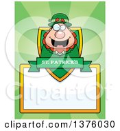 Poster, Art Print Of Happy St Patricks Day Leprechaun Page Border