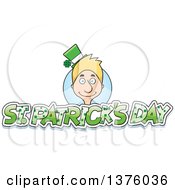 Clipart Of A Skinny Blond White Male Irish St Patricks Day Leprechaun Royalty Free Vector Illustration