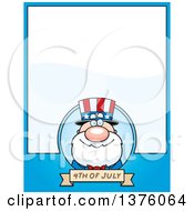 Clipart Of A Fourth Of July Uncle Sam Page Border Royalty Free Vector Illustration
