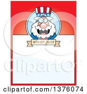Poster, Art Print Of Chubby Fourth Of July Uncle Sam Page Border