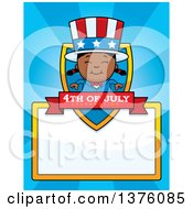 Poster, Art Print Of Patriotic Fourth Of July Black Girl Page Border