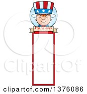 Clipart Of A Patriotic Fourth Of July White Boy Bookmark Royalty Free Vector Illustration