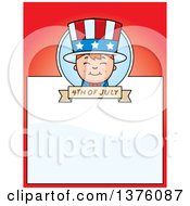 Poster, Art Print Of Patriotic Fourth Of July White Boy Page Border