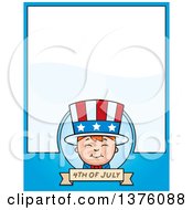 Clipart Of A Patriotic Fourth Of July White Boy Page Border Royalty Free Vector Illustration by Cory Thoman