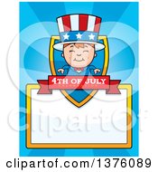 Poster, Art Print Of Patriotic Fourth Of July White Boy Page Border
