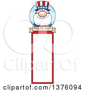 Clipart Of A Fourth Of July Uncle Sam Bookmark Royalty Free Vector Illustration