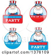 Poster, Art Print Of Badges Of A Fourth Of July Uncle Sam