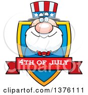 Clipart Of A Fourth Of July Uncle Sam Shield Royalty Free Vector Illustration
