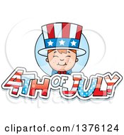 Clipart Of A Patriotic Fourth Of July White Boy Royalty Free Vector Illustration by Cory Thoman