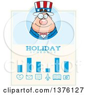 Poster, Art Print Of Chubby Young Fourth Of July Uncle Sam Schedule Design