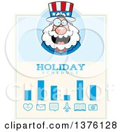 Clipart Of A Chubby Fourth Of July Uncle Sam Schedule Design Royalty Free Vector Illustration