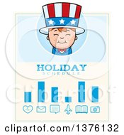 Clipart Of A Patriotic Fourth Of July White Boy Schedule Design Royalty Free Vector Illustration
