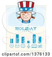 Clipart Of A Patriotic Fourth Of July White Girl Schedule Design Royalty Free Vector Illustration