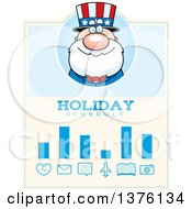Clipart Of A Fourth Of July Uncle Sam Schedule Design Royalty Free Vector Illustration