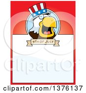 Poster, Art Print Of Bald Eagle 4th Of July Uncle Sam Page Border