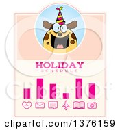 Clipart Of A Happy Birthday Dog Wearing A Party Hat Schedule Design Royalty Free Vector Illustration