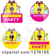 Badges Of A Birthday Gift Character