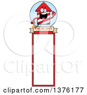 Clipart Of A Rocket Firework Mascot Bookmark Royalty Free Vector Illustration