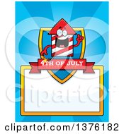 Poster, Art Print Of Rocket Firework Mascot Page Border