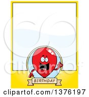 Poster, Art Print Of Red Party Balloon Character Page Border