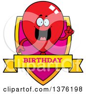 Poster, Art Print Of Red Party Balloon Character Shield