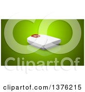 Clipart Of A 3d Scale On A Green Background Royalty Free Illustration