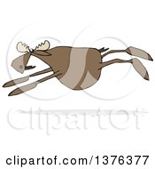 Poster, Art Print Of Cartoon Moose Leaping
