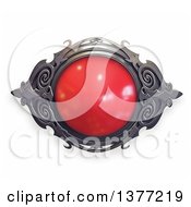 Clipart Of A Ruby And Metal Emblem On A White Background Royalty Free Illustration