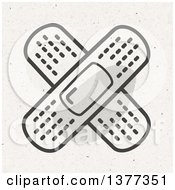 Clipart Of Crossed Bandages On Fiber Texture Royalty Free Illustration