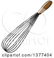 Clipart Of A Sketched Kitchen Whisk Royalty Free Vector Illustration by Cherie Reve