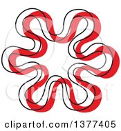 Clipart Of A Sketched Red Cookie Cutter Royalty Free Vector Illustration