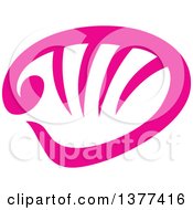 Clipart Of A Pink Sea Shell Royalty Free Vector Illustration