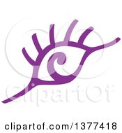 Clipart Of A Purple Conch Sea Shell Royalty Free Vector Illustration